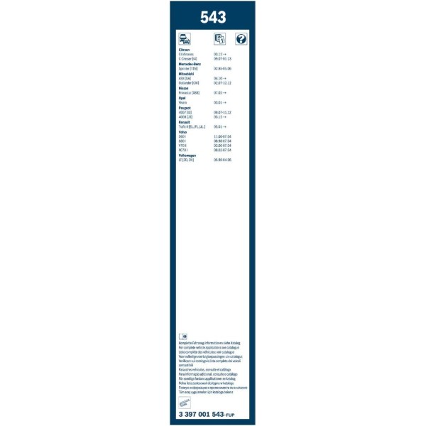 Фото - Щетка стеклоочистителя Bosch Twin 600/530мм (3 397 001 543)